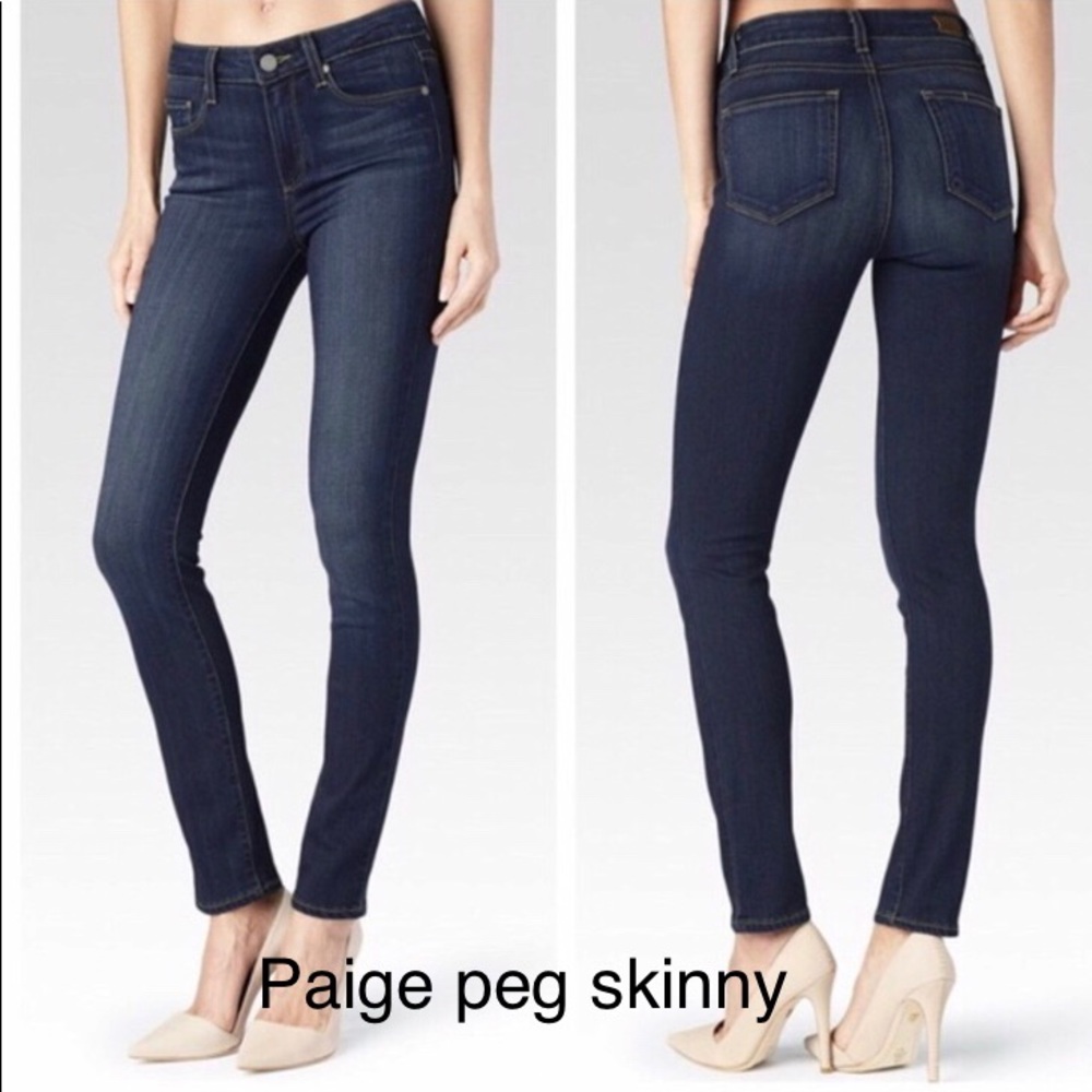 Paige peg skinny blue jeans size 27